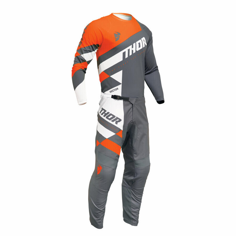 Thor Checker Motocross Gear Combo Sector Dirt Bike Adult Pant Jersey Kit MX 2024