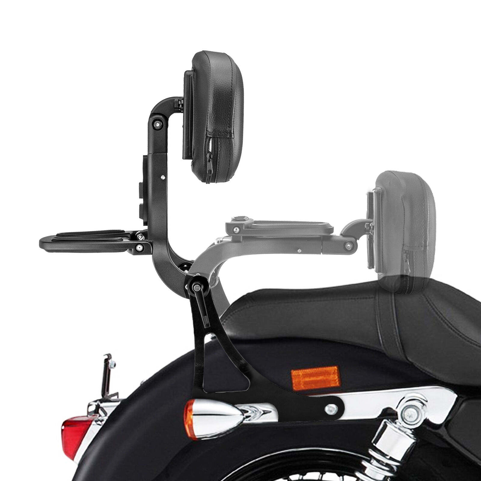 Multi Purpose Driver Passenger Backrest Pad For Harley Dyna Sportster 883 1200