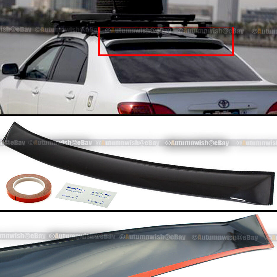 For 09-13 Toyota Corolla Thin Verion Tinted Rear Window Roof Vent Visor Spoiler