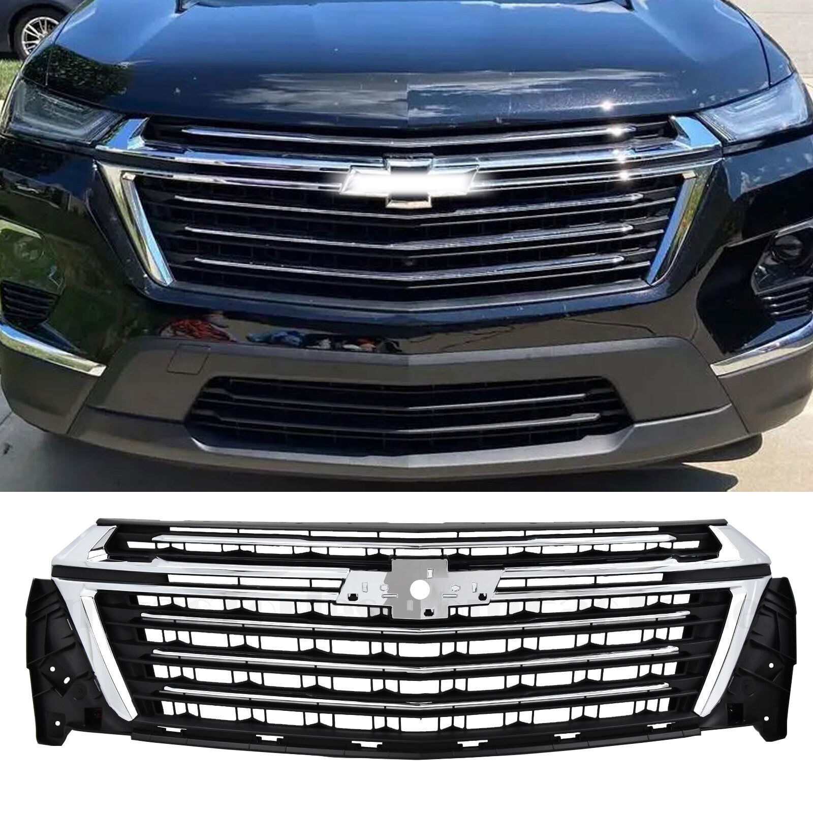 2022-2023 CHEVROLET TRAVERSE FRONT UPPER BUMPER GRILLE GRILL CHROME OEM 86817867