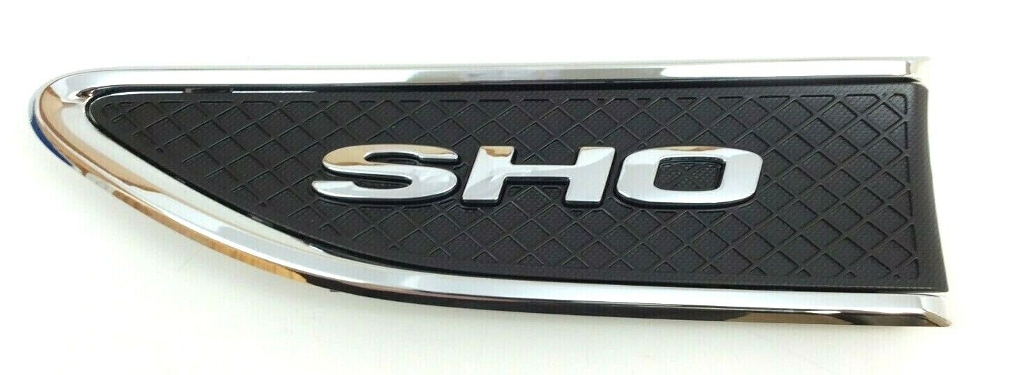 2013-2019 Ford Taurus SHO driver front fender chrome black Nameplate Emblem OEM