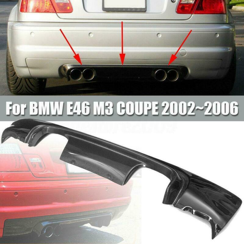 Rear Bumper Diffuser CSL Style 2-Tone Carbon Fiber For BMW E46 M3 COUPE 2002-06