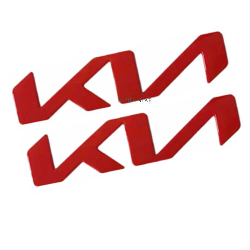2x RED Vehicle Front Hood Trunk Emblem KN Badge Sticker for K5 K7 K8 KX
