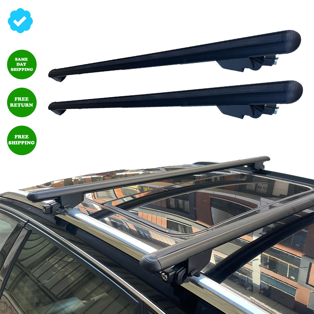 Toyota FORTUNER (AN160) 2015+ Roof Rack Cross Bars Black  Flush Rails Roof Bars
