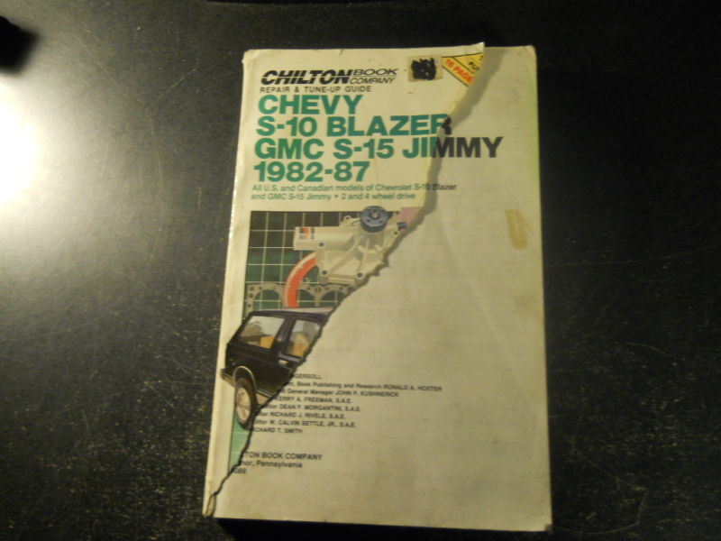 1982 83 84 85 86 87 CHILTON\'S CHEVY GMC REPAIR & TUNE UP GUIDE BLAZER JIMMY