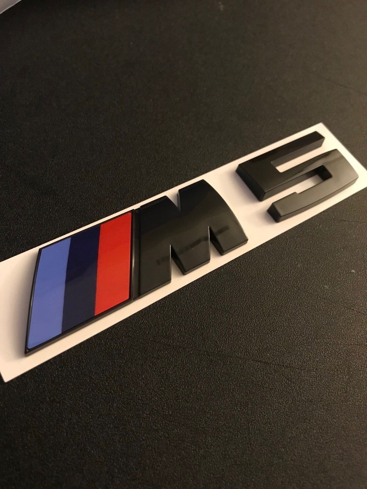 GLOSS BLACK LARGE BMW M5 Trunk Badge Emblem For BMW M5 E60