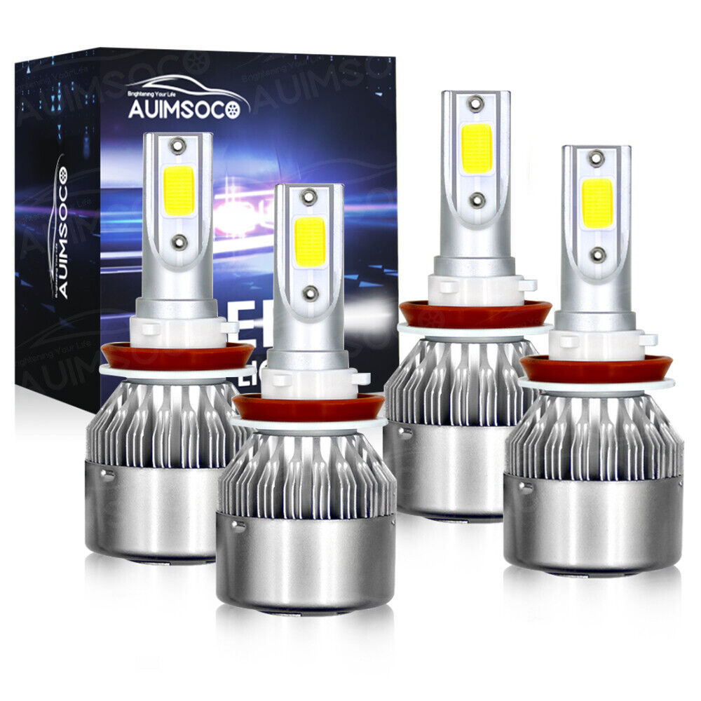 For 2007-2018 Nissan Altima -4x 6000K White LED Headlight High Low Beam Bulbs