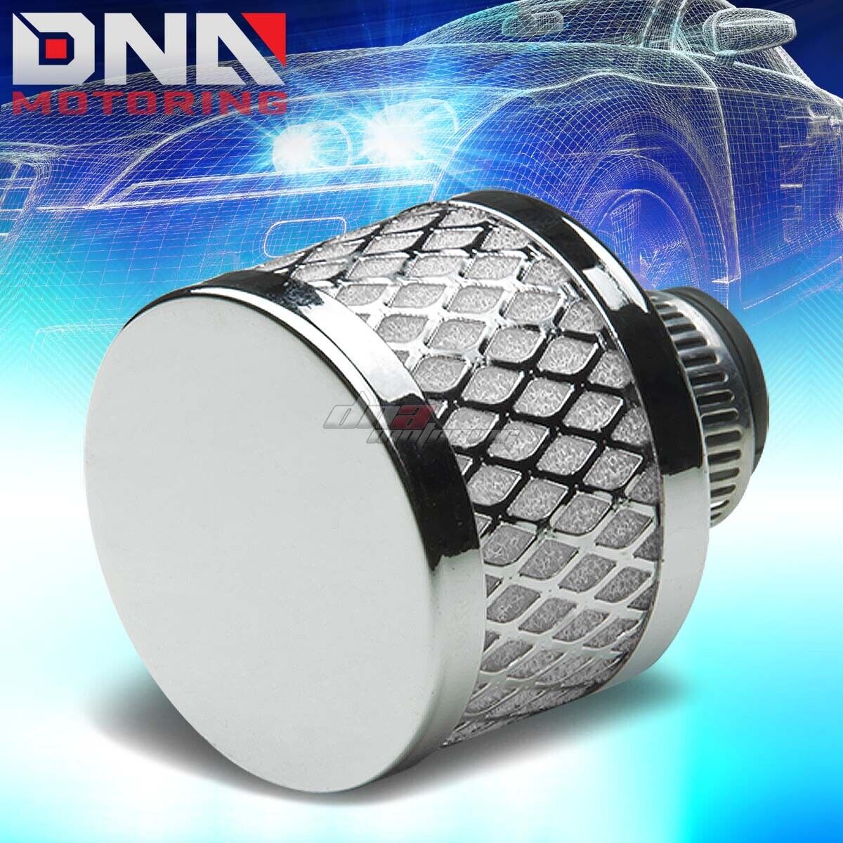 9mm Oil Crankcase Valve Vent Round Mesh Air Intake Filter/ Breather Rubber White