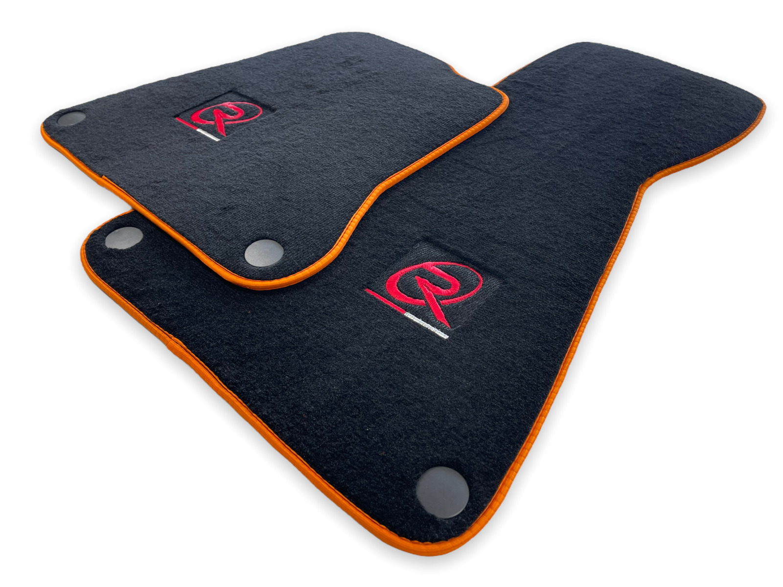 Floor Mats For McLaren MP4 12C Tailored Carpets Set With Orange Trim LHD