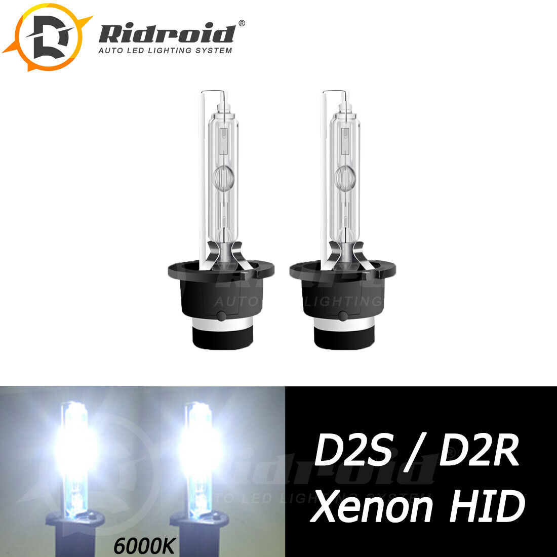 D2C D2S D2R 6000K 8000K HID Xenon Replacement Low/High Beam Headlight Lamp Bulbs