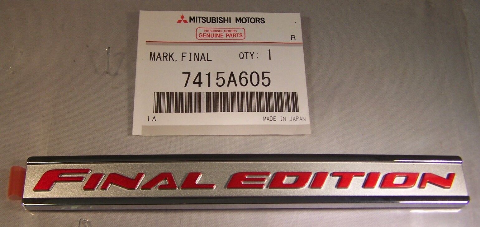 Genuine Mitsubishi Evolution 10 Final Edition Emblem EVO X FE