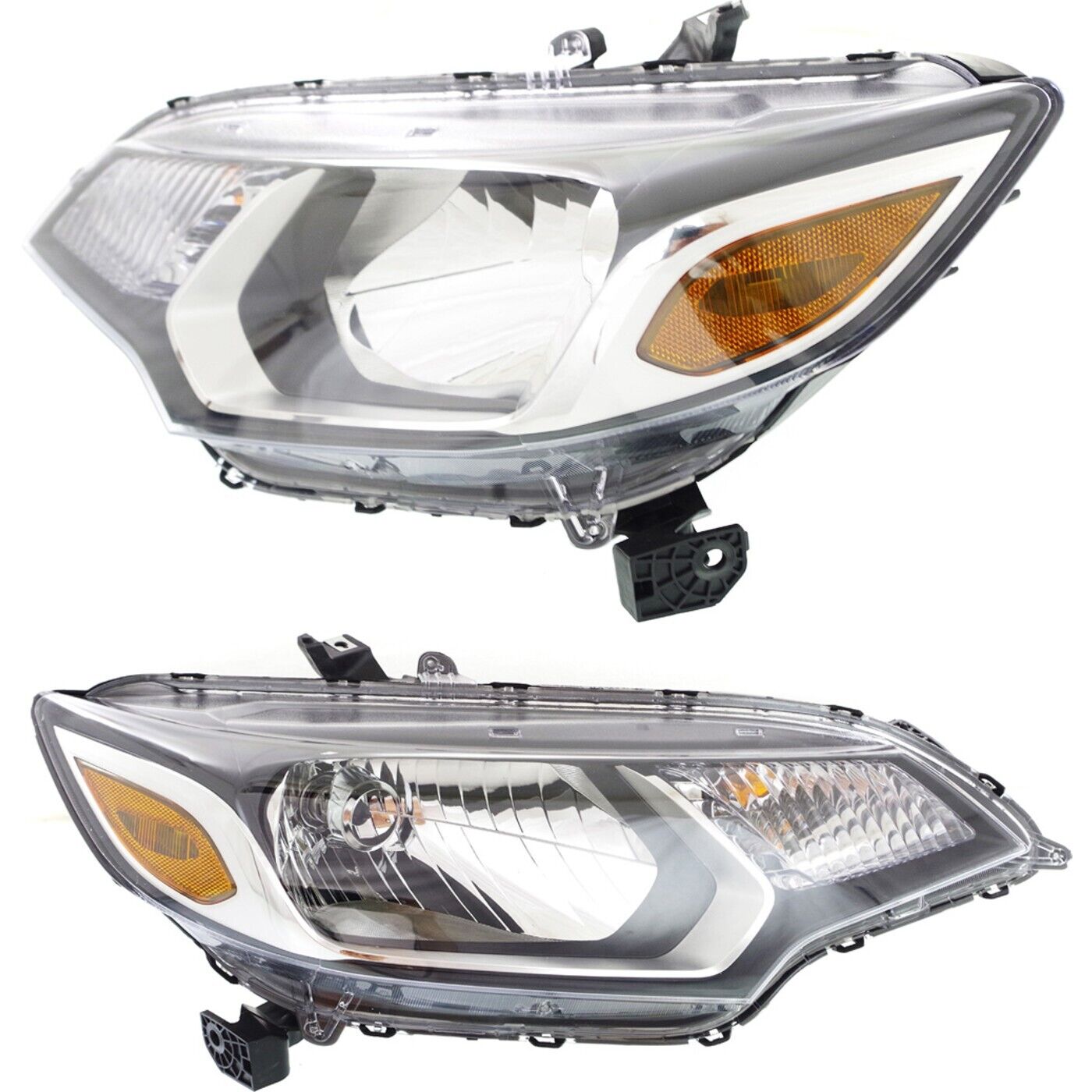 Headlight Assembly Set For 2015-2017 Honda Fit Left Right Mexico Built With Bulb
