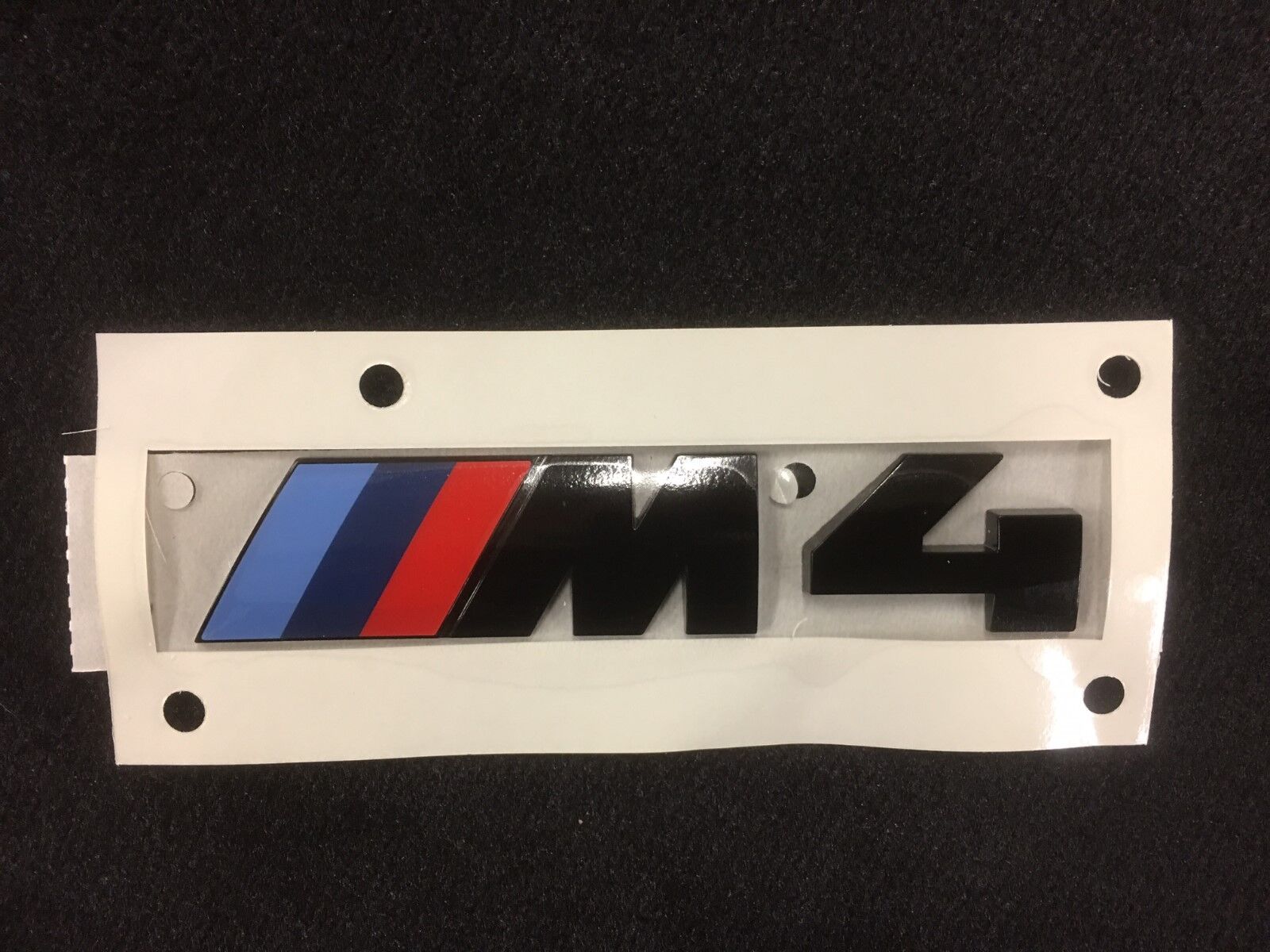 BMW M4 Rear Emblem in Black Authentic OEM 51148068579 Competition Package Logo