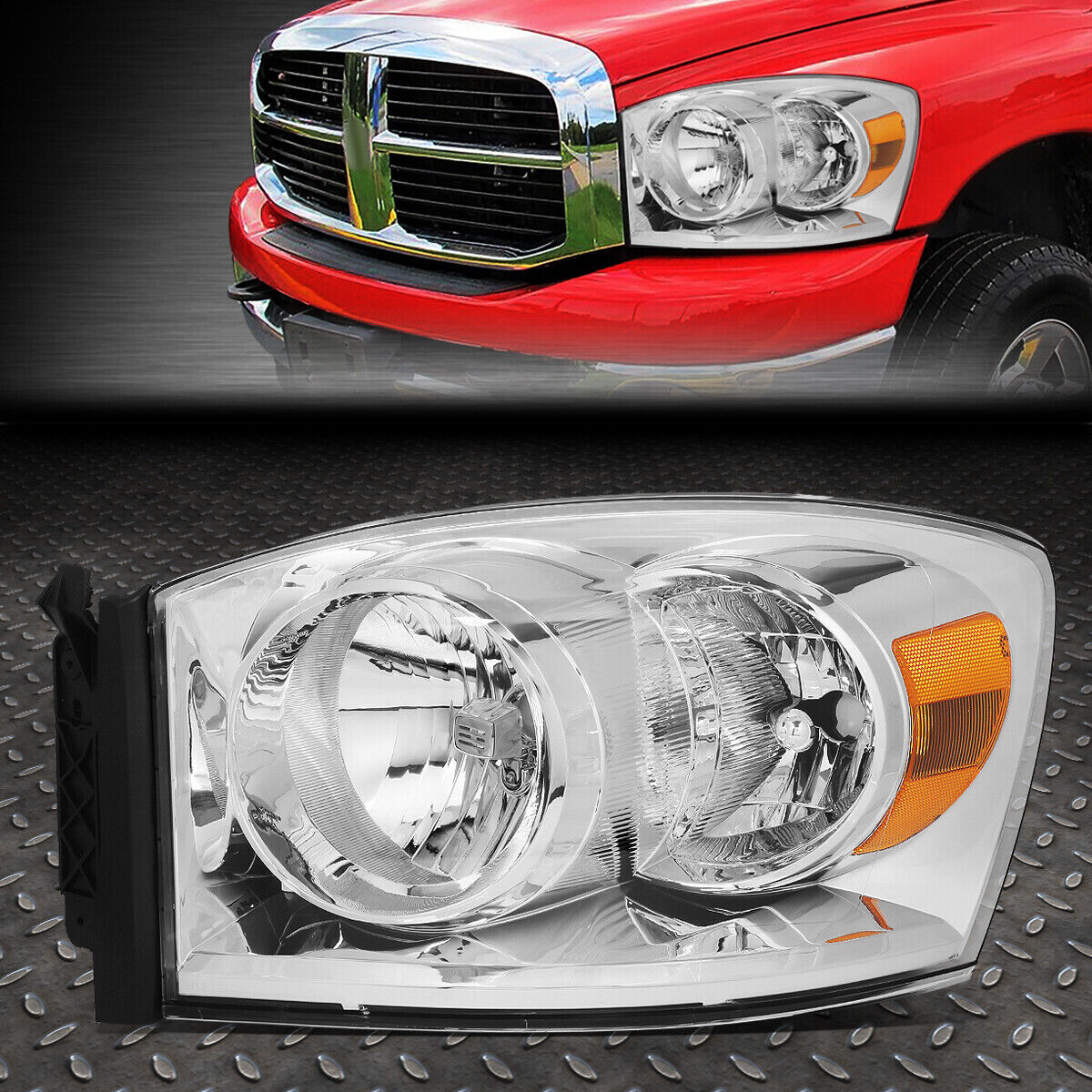 FOR 07-10 DODGE RAM TRUCK LEFT DRIVER SIDE OE STYLE FRONT HEADLIGHT 68003125AB