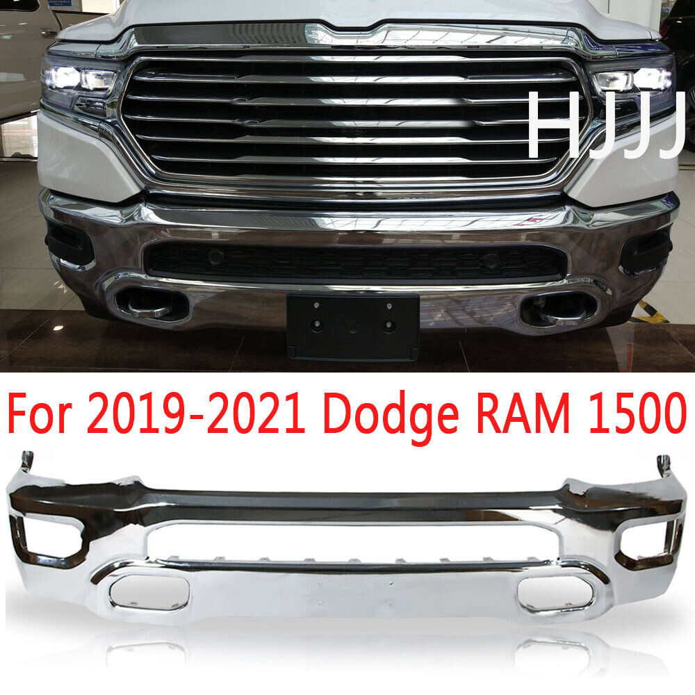 Chrome Steel - Front Bumper Face Bar For 2019-2022 RAM 1500 Series Pickup New