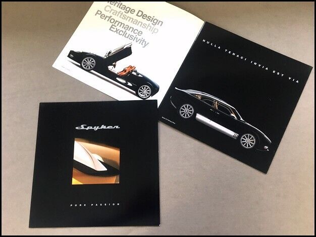 2007 Spyker C8 Spyder D12 Peking to Paris Original Car Sales Brochure