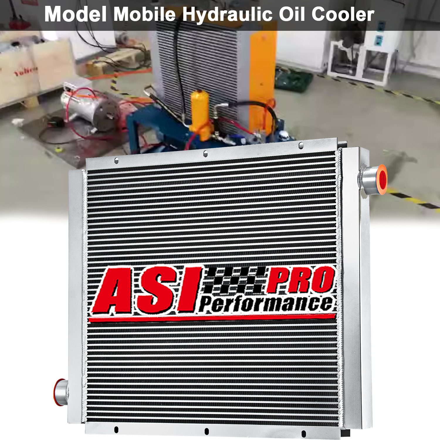 Mobile Hydraulic Oil Cooler 110HP,0-130GPM Fit Hydraulic System Cooling Silver