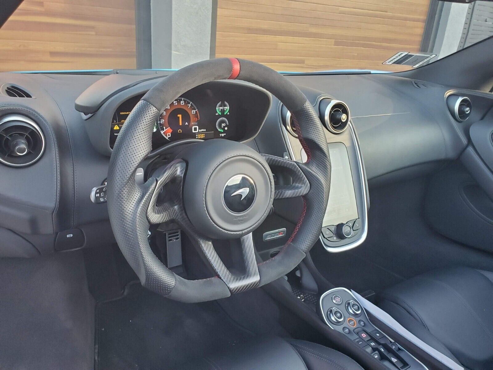 Used McLaren MP4-12C 650S 570S Leather Steering Wheel with Carbon Fiber Trim 
