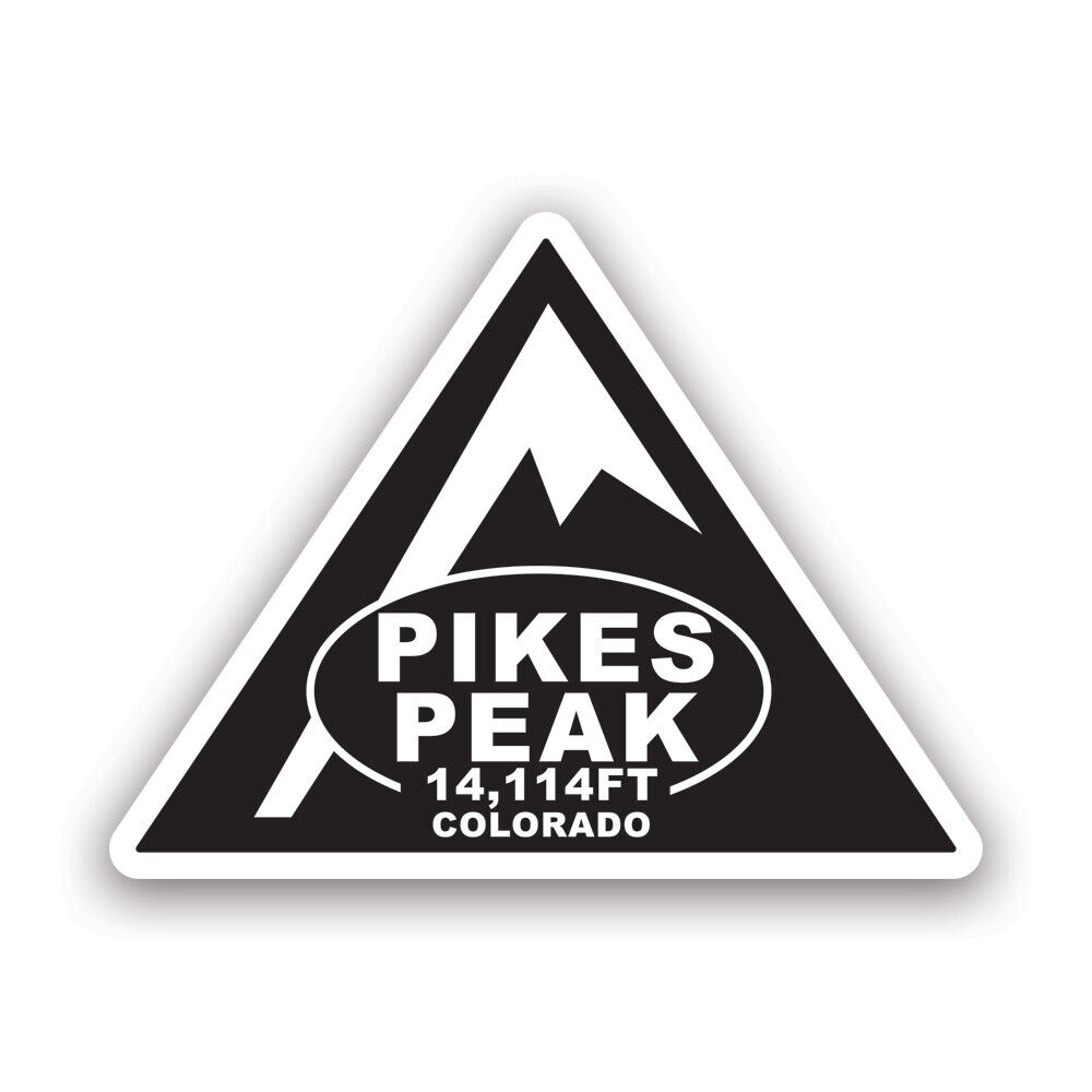 Triangle Pikes Peak Sticker Decal - Weatherproof - co climbed feet camp 14114