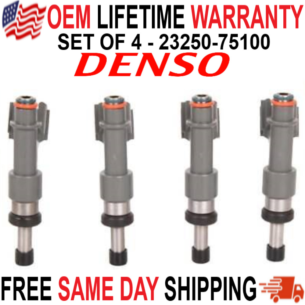 OEM Denso 4pcs Fuel Injectors for 2005-2016 Toyota Tacoma 2.7L I4 #23250-75100