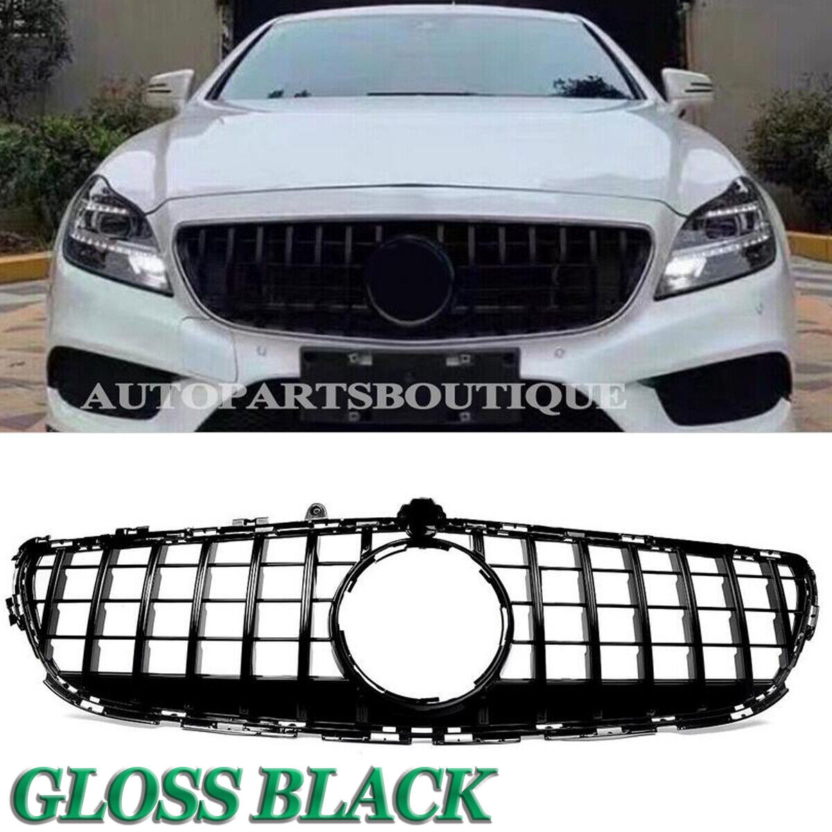 GT Style Front Grille Grill For Mercedes Benz W218 CLS-CLASS CLS550 2015-2018