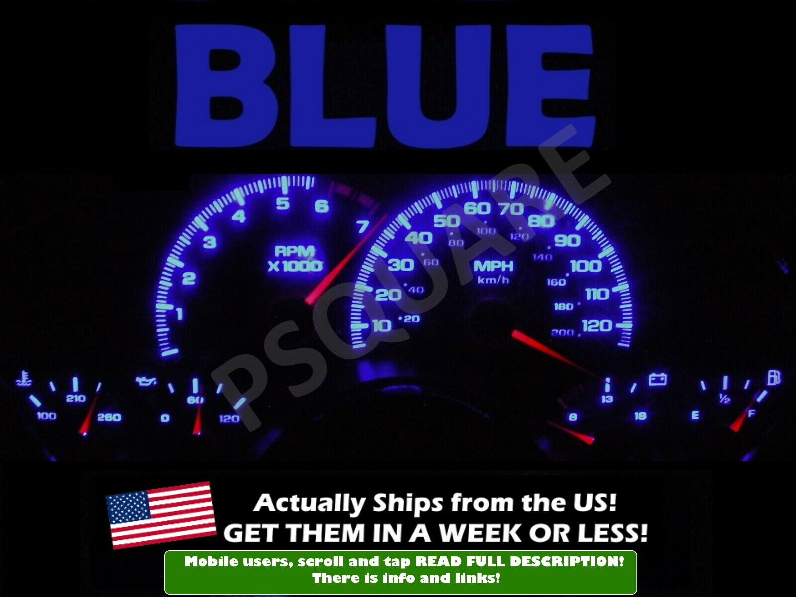 Gauge Cluster LED Dash kit Blue For 97 02 Chevy Camaro Chevrolet SS Z28
