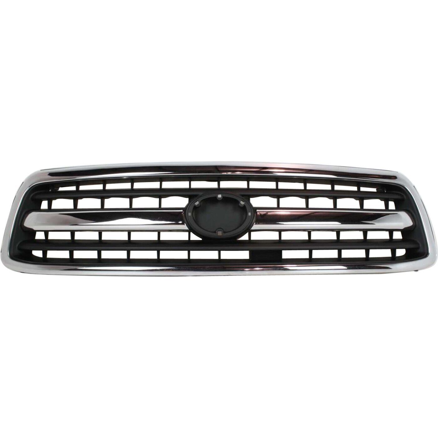 Grille For 2000-2002 Toyota Tundra Chrome Shell w/ Black Insert Plastic