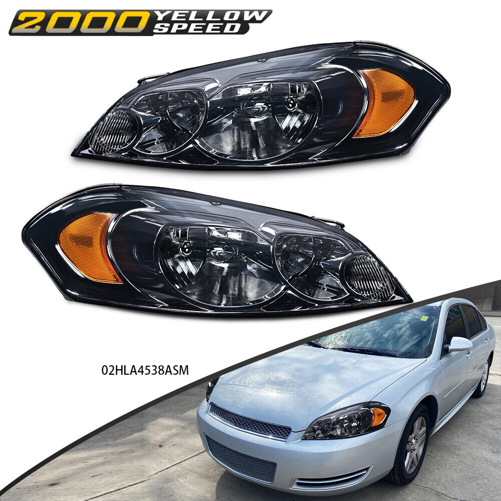 Fit For 2006-2013 Chevy Impala Headlight Assembly Pair Replace Lamps Kit New