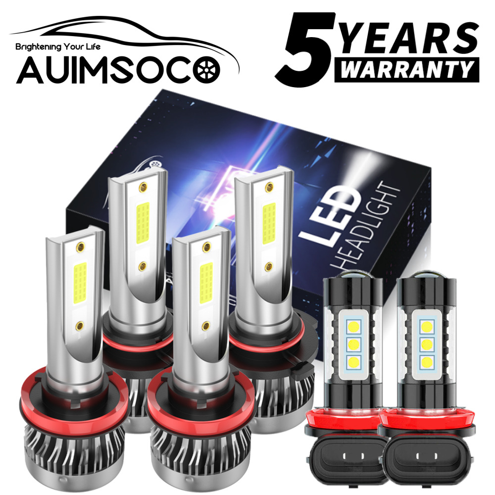 For 2008-2015 Honda Accord Coupe 2-Door LED Headlight High Low + Fog Light Bulbs