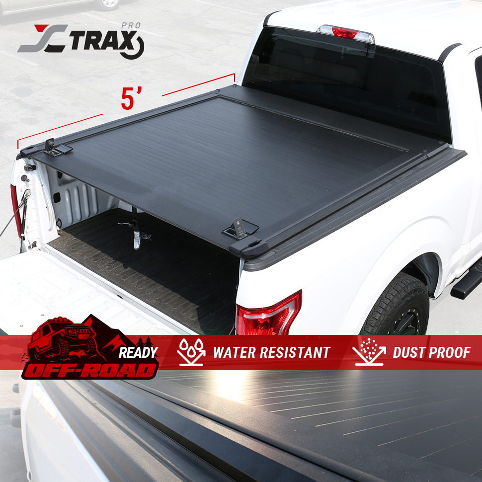 For 2014-2024 Colorado 5\' Truck Bed, Aluminum Retractable Tonneau Cover PRO