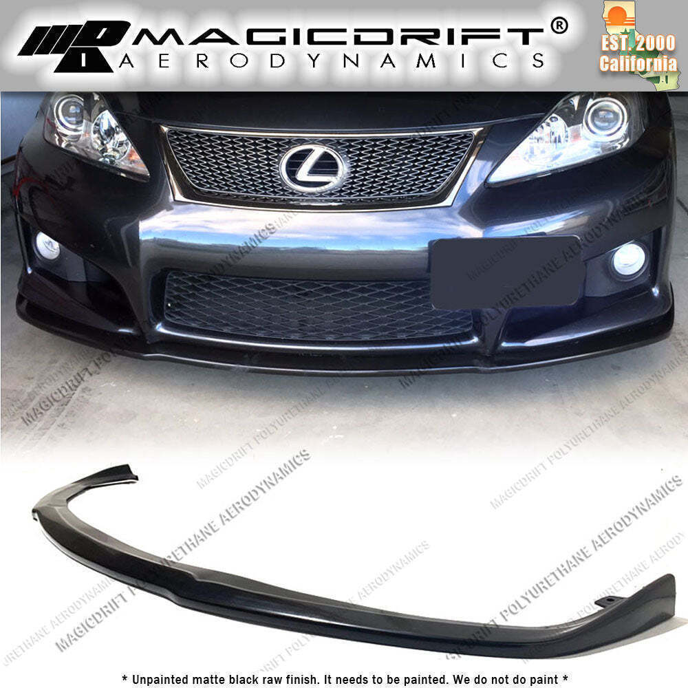 For 08-14 Lexus IS-F ISF AS Style JDM Front Bumper Lip Chin Spoiler Body Kit