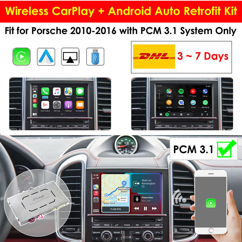 Joyeauto Wireless CarPlay Retrofit for Porsche PCM 3.1 Android Auto 2010-2016