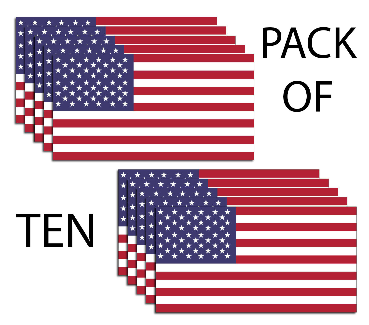 American Flag USA PACK OF 10 Decals sticker 3M military marines Army 