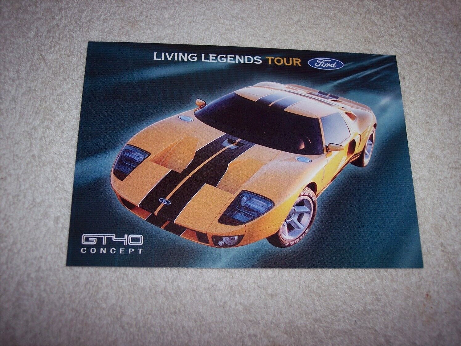 FORD GT40 CONCEPT LIVING LEGENDS TOUR POSTCARD   #9