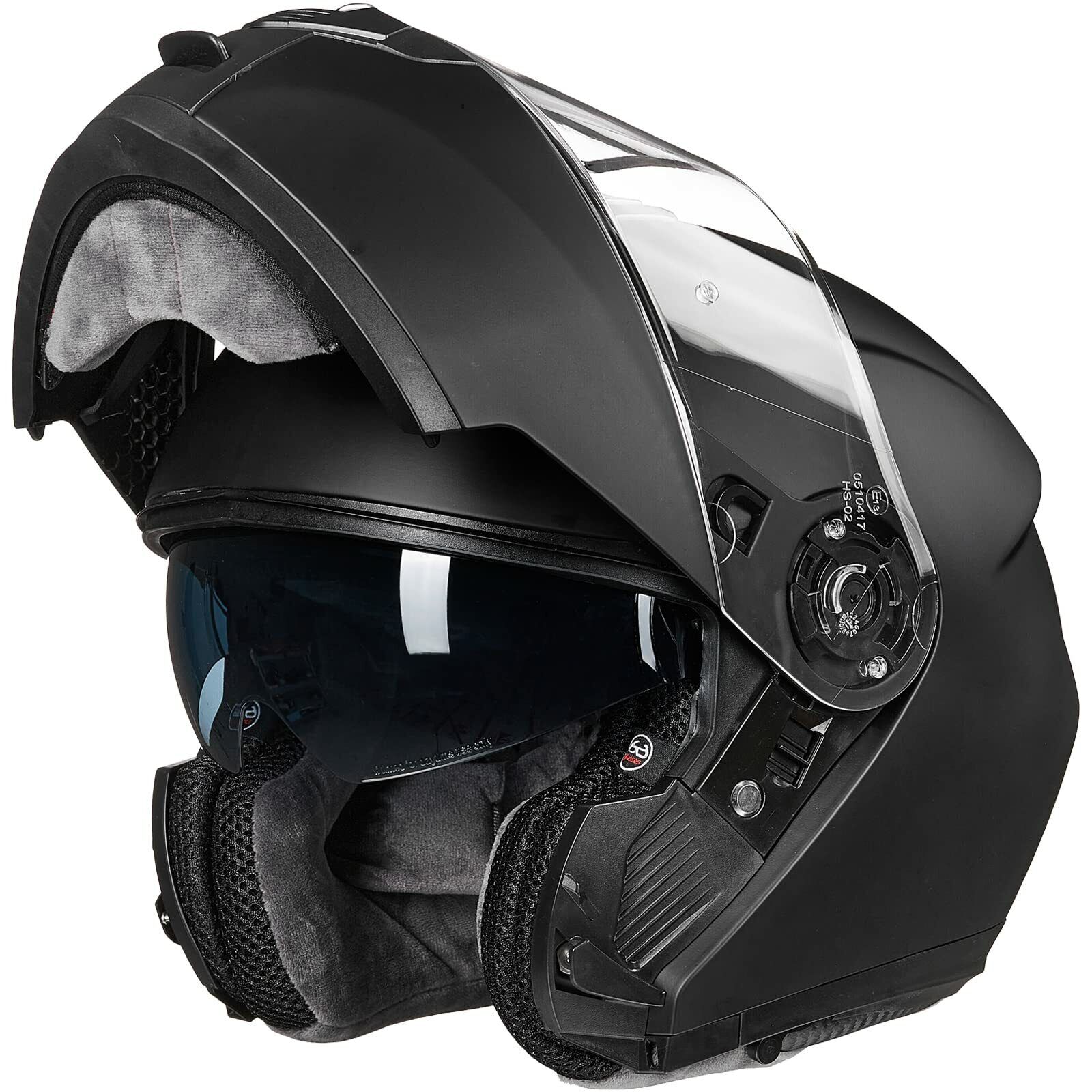 ILM Adult Motorcycle Modular Full Face Snowmobile Helmet Flip up Dual Visor DOT 