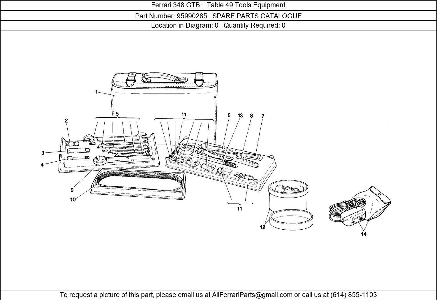 Ferrari Part 95990285 348TB/TS/Spider/GTC Spare Parts Catalogue (Reprint)