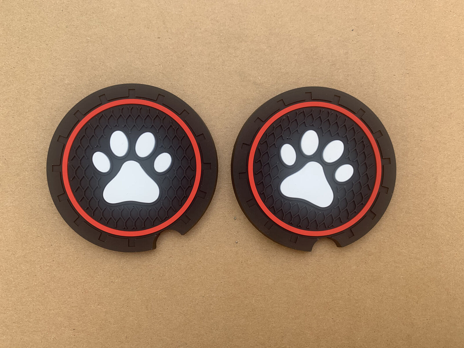 Car Coasters Cup Holder Coasters for Toyota Anti Slip Dog Paw Mat Accessories