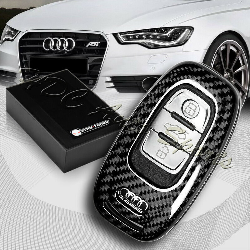 For Audi S3 S5 S6 R8 TT Q3 Q5 100% Real Carbon Fiber Remote Key Shell Cover Case