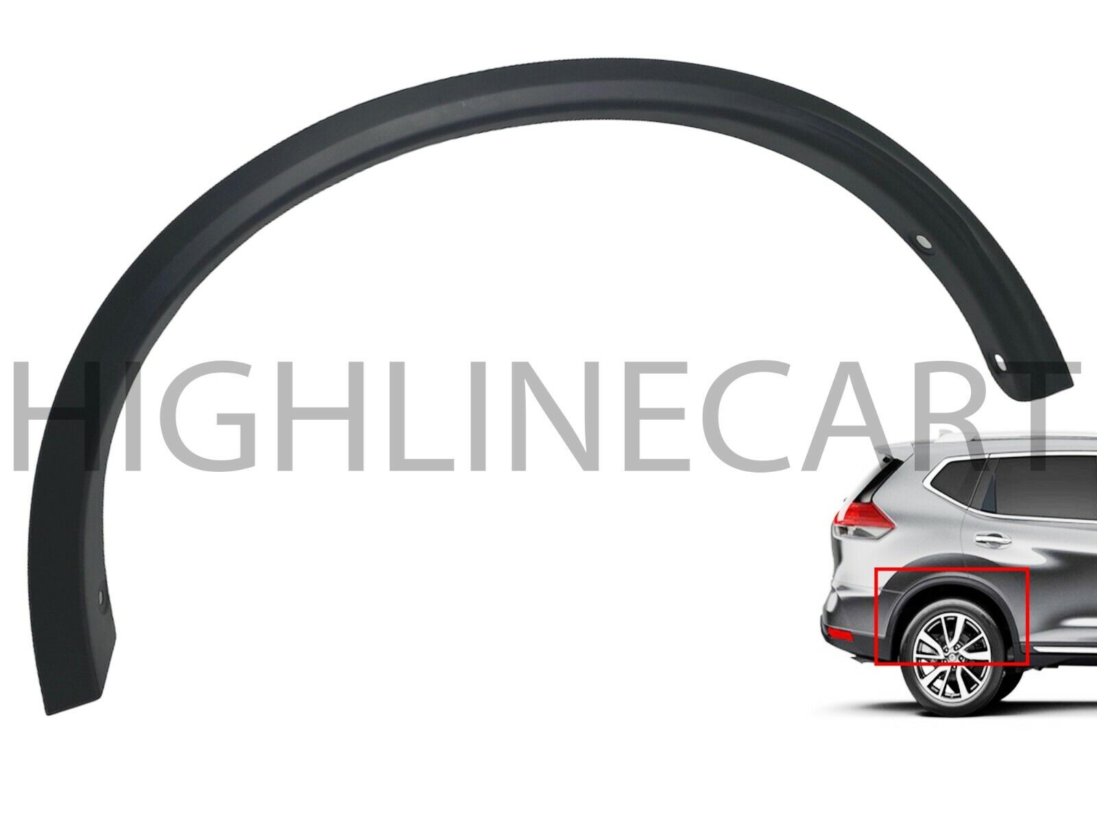 For 2014-2020 Nissan Rogue Rear Right Wheel Arch Flare Trim Molding Passenger RH