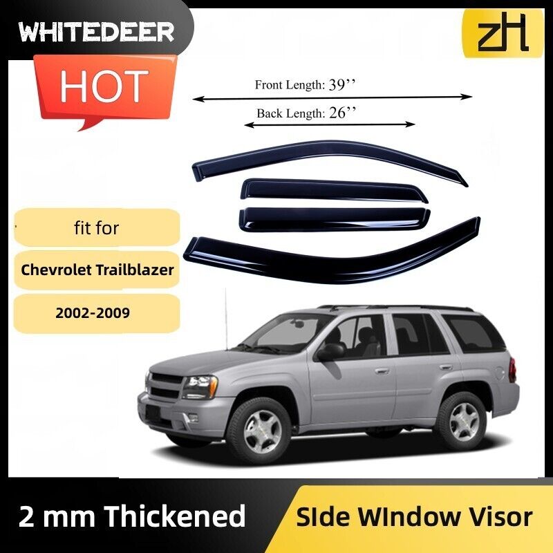 Fits for 2002-2009 Chevrolet BLAZER Side Window Visor Sun Rain Smoke Thickened
