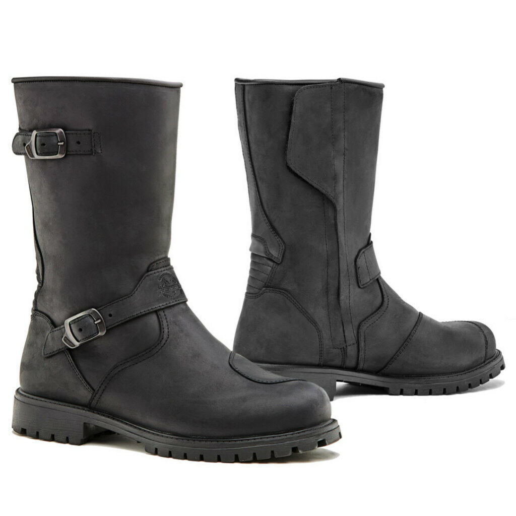 motorcycle boots | Forma Eagle black classic road harley riding gear women men