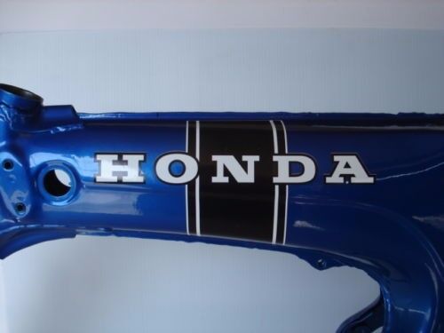 Honda CT70 KO 2pc. Black Stripe Main Frame Decal Set 69-71 MFG 2nds