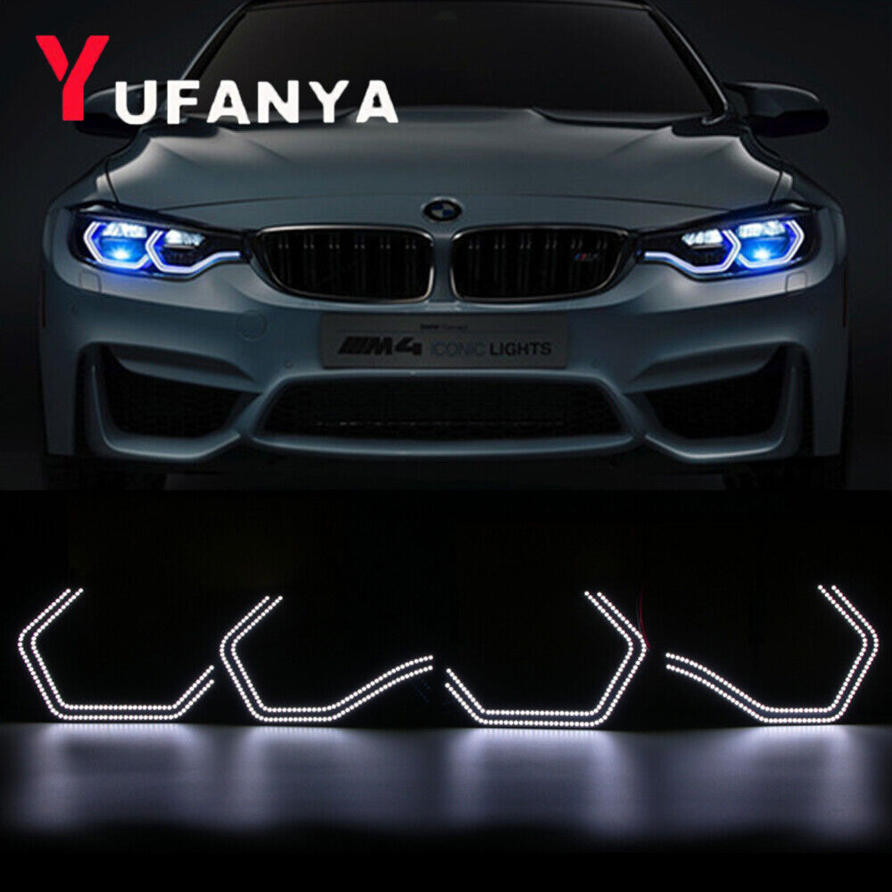 Angel Eyes LED DRL SMD Concept M4 For BMW 2 3 4 Series F30 F31 F34 M2 Headlight
