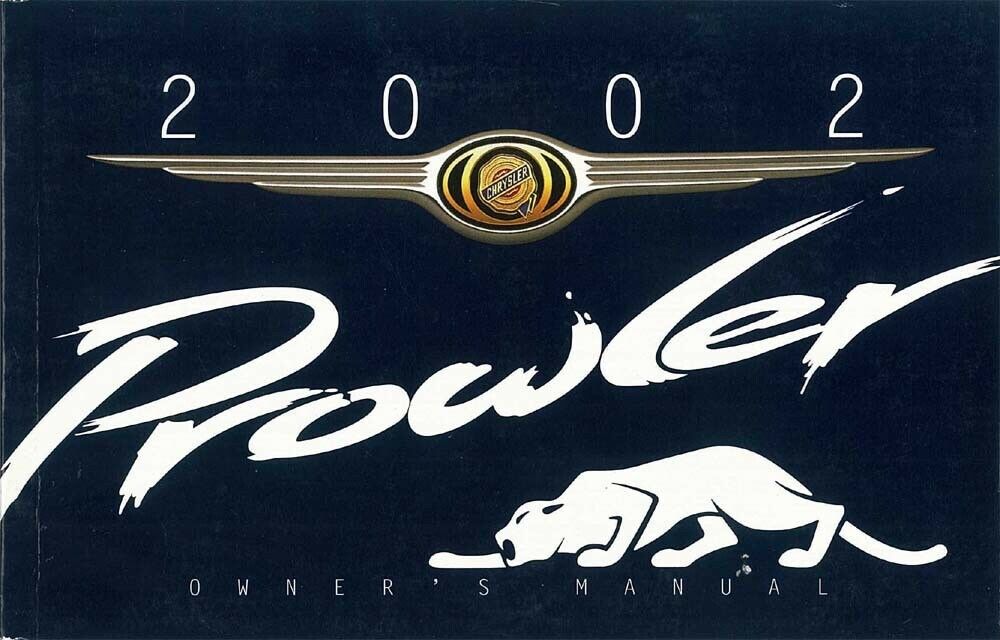 2002 Plymouth Prowler Owners Manual User Guide Reference Operator Book Fuses