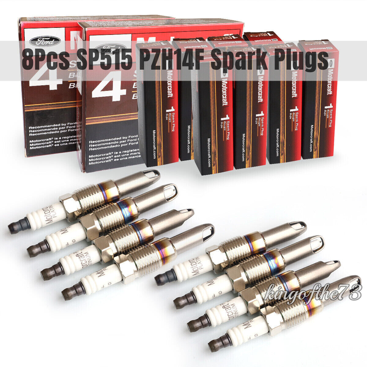 8Pcs SP515 PZH14F Spark Plugs Fits For Ford Motorcraft F150 5.4L PZK14F SP-546