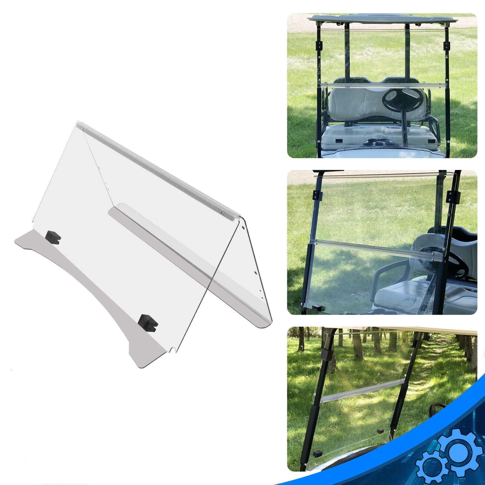 Fit Yamaha DRIVE G29 Clear Acrylic Windshield Folding Windscreen Golf Cart 07-16