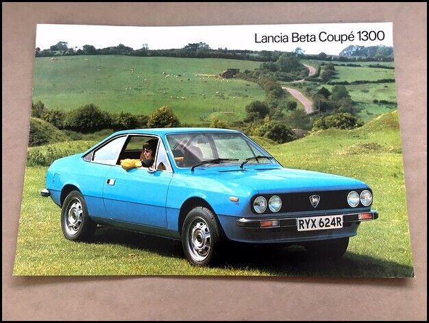 1977 1978 Lancia Beta Coupe 1300 BIG SIZE Vintage Car Brochure Folder