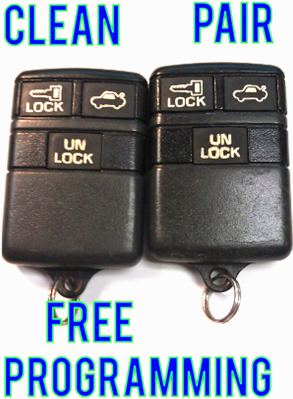 LOT OF 2 OEM GM BUICK OLDS KEYLESS REMOTE FOB TRANSMITTER ABO0303T 25602667