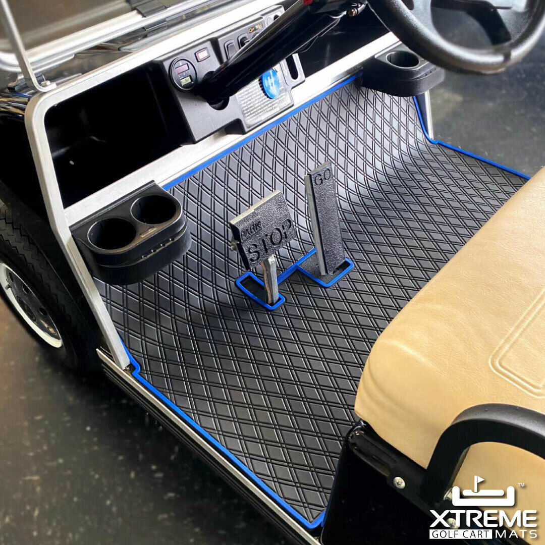 Xtreme Mats Club Car Golf Cart Mat, Full Coverage Floor Liner -BLUE- Fits DS