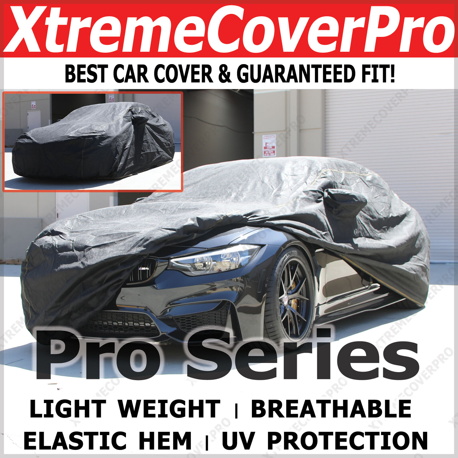 2015 BMW M4 COUPE Breathable Car Cover w/Mirror Pockets - Black